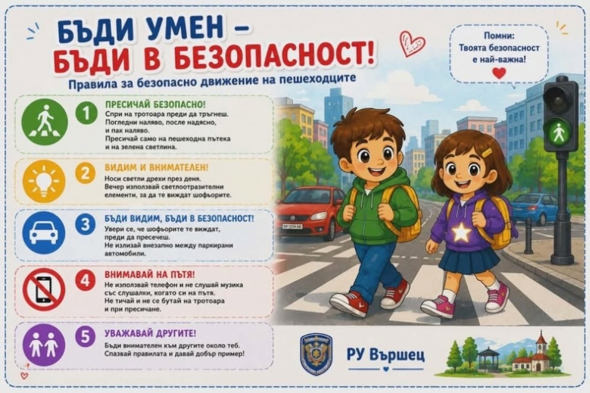 Полицията във Вършец призовава за повишено внимание на пътя през лятото