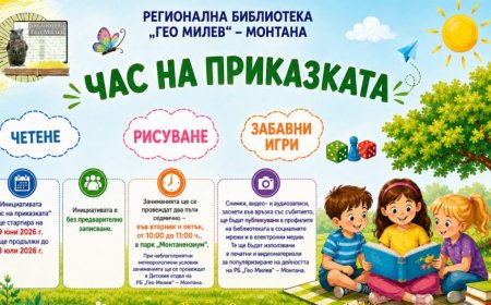 Библиотеката в Монтана организира инициативата „Час на приказката“