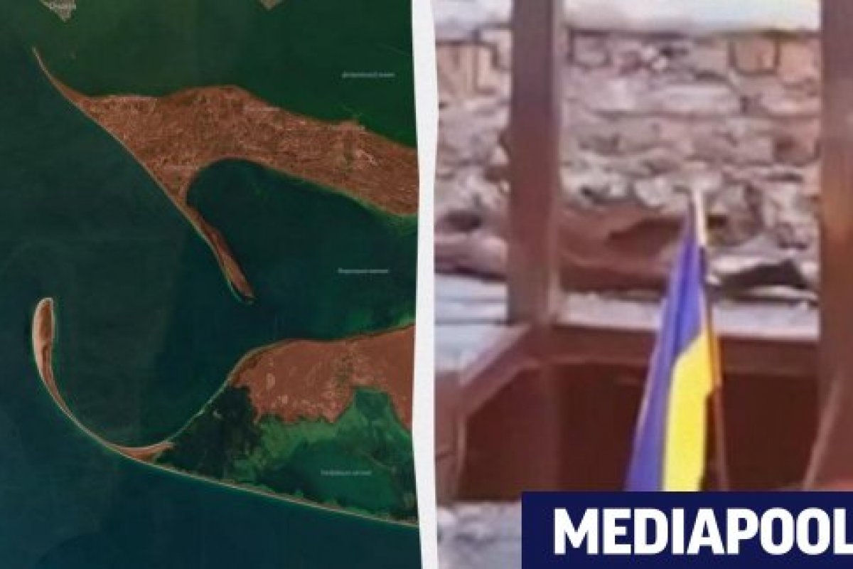 Украинското знаме е издигнато на Кинбурнската коса, руските сили отстъпват