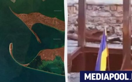 Украинското знаме е издигнато на Кинбурнската коса, руските сили отстъпват