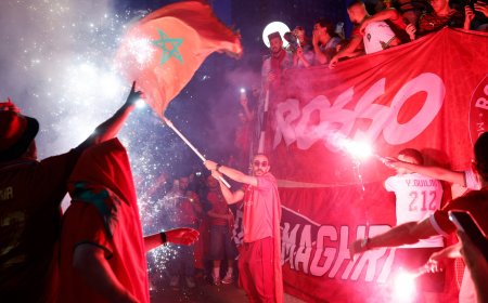 Фенове на Мароко и Франция празнуваха в Бостън преди четвъртфинала