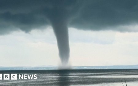Голям воден смерч се появи над езеро в Германия