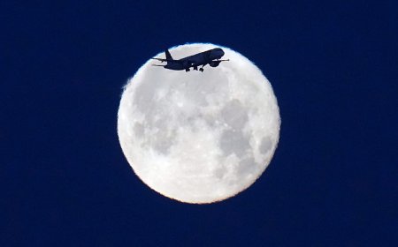 Клубничната луна озари Лисабон с рядка нощна гледка
